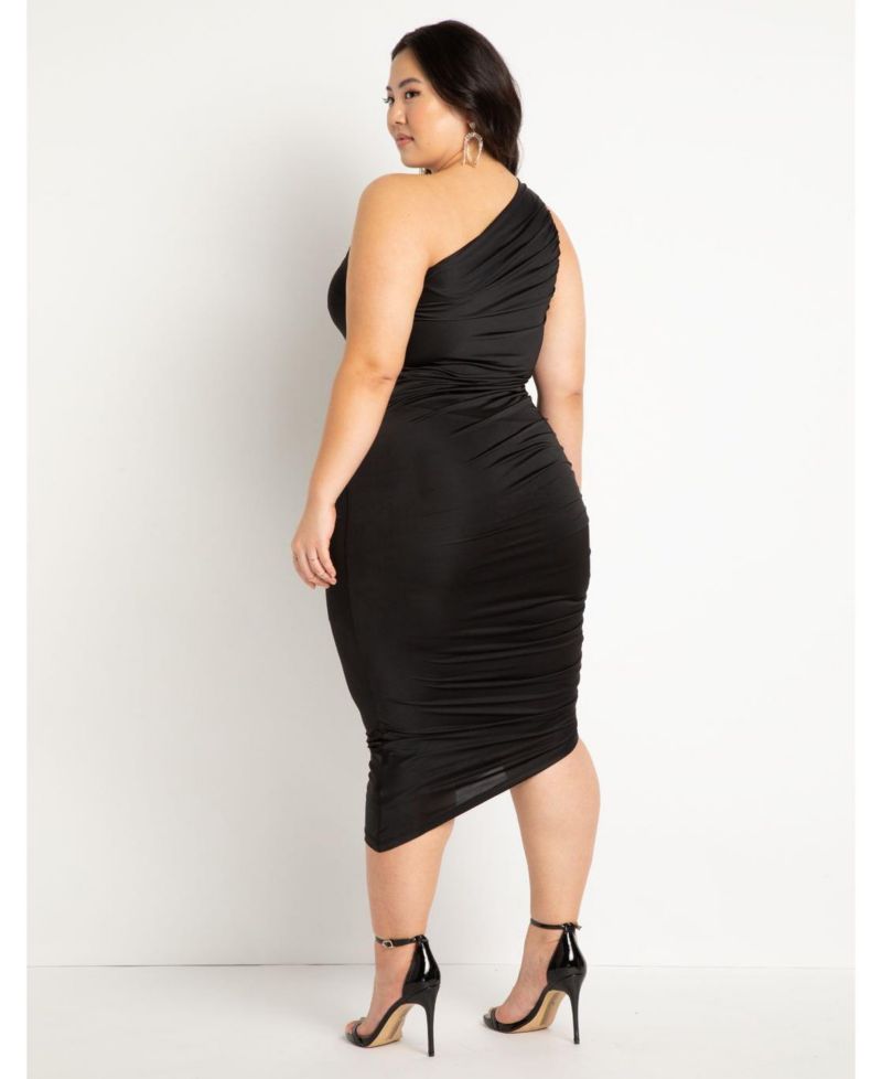 Women's Ruched One Shoulder Dress