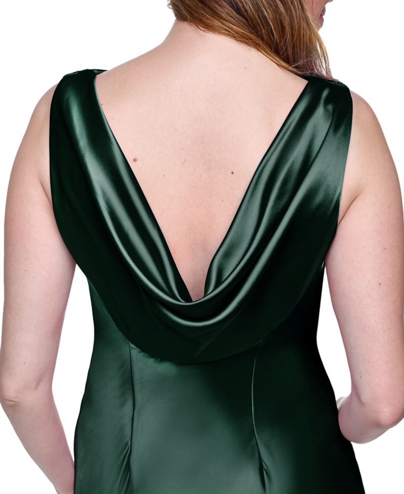 Women's Sleeveless Cowl Neck Ball Gown