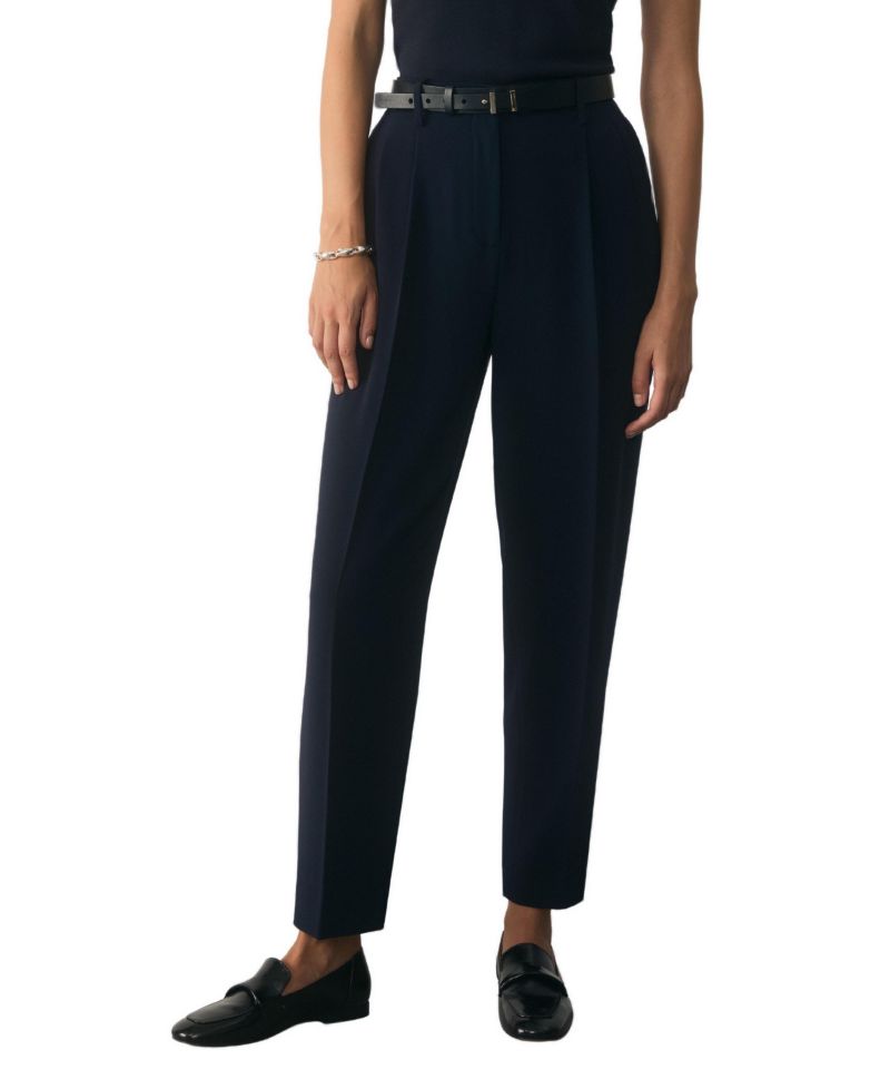 Women's Siena High-Waist Pleated Barrel Trousers