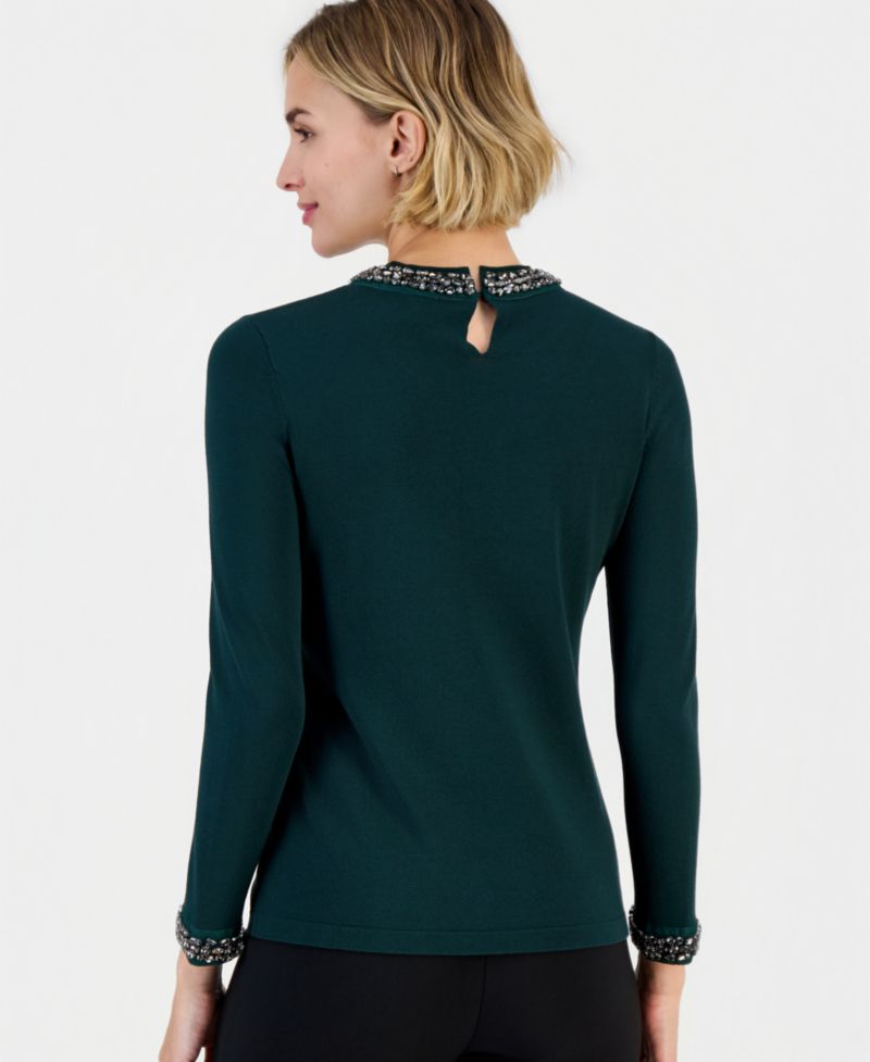 Women's Embellished Crewneck Sweater