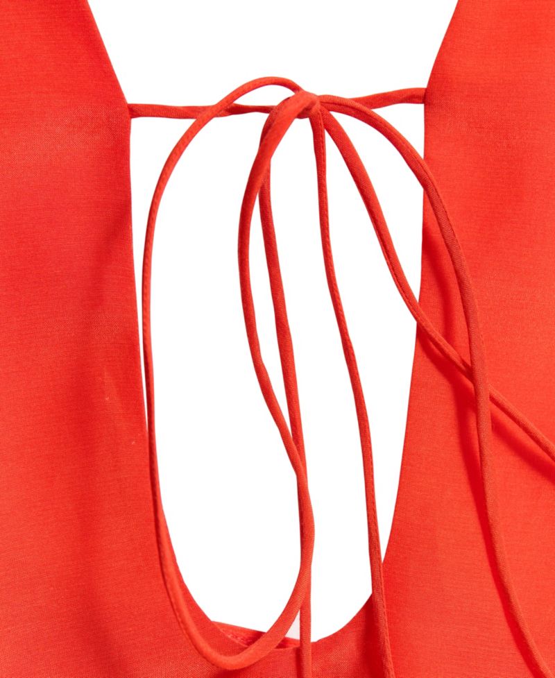 Women's Halter Bows Silk Overlay Dress