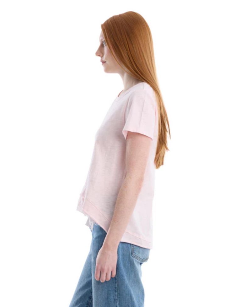 Women's Boxy Short Sleeve Mixed Hem Tee