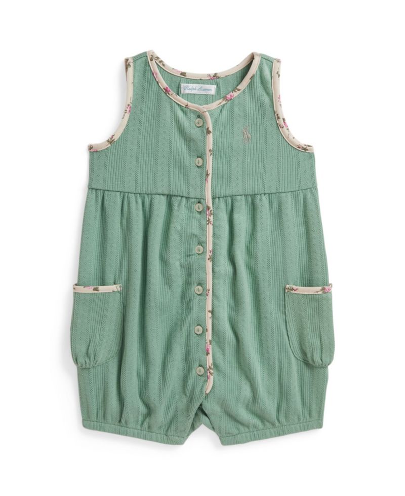 Baby Girls' Pointelle Bubble Shortall
