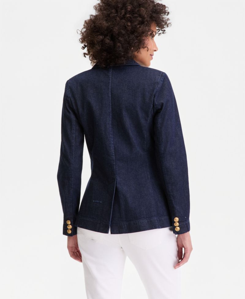 Women's Double-Breasted Denim Blazer