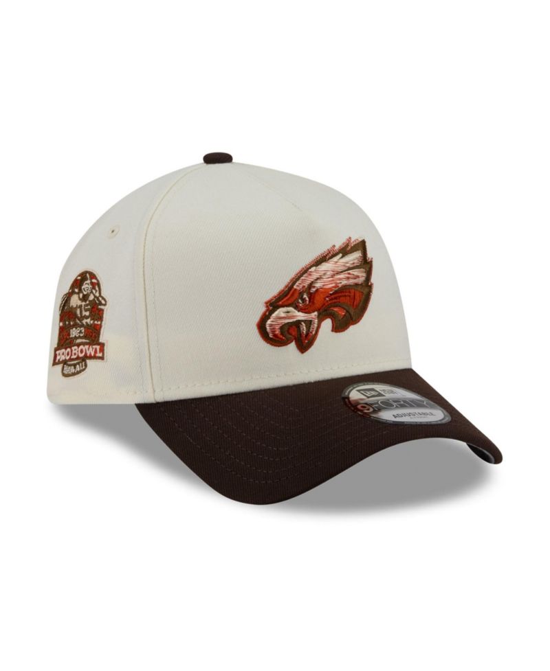Men's Cream/Brown Philadelphia Eagles Pumpkin Spice A-Frame 9FORTY Adjustable Hat