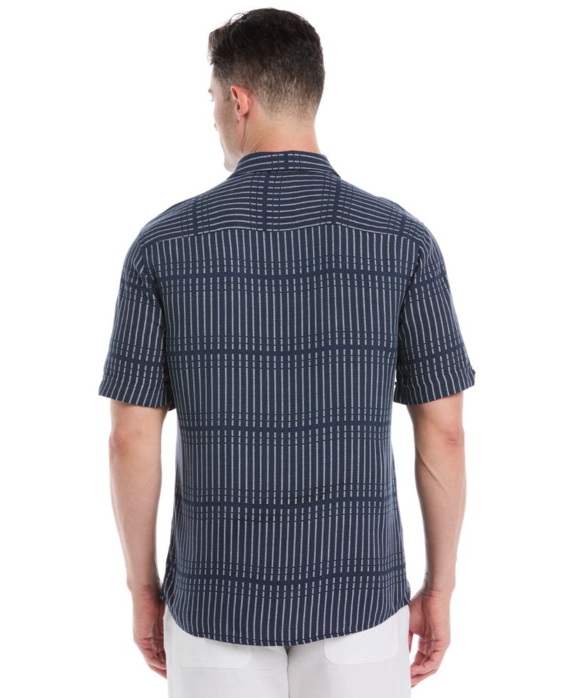 Men's Broken Stripe Print Short-Sleeve Shirt
