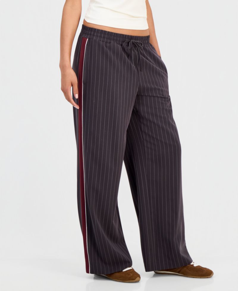 Juniors' Striped Drawstring Pants