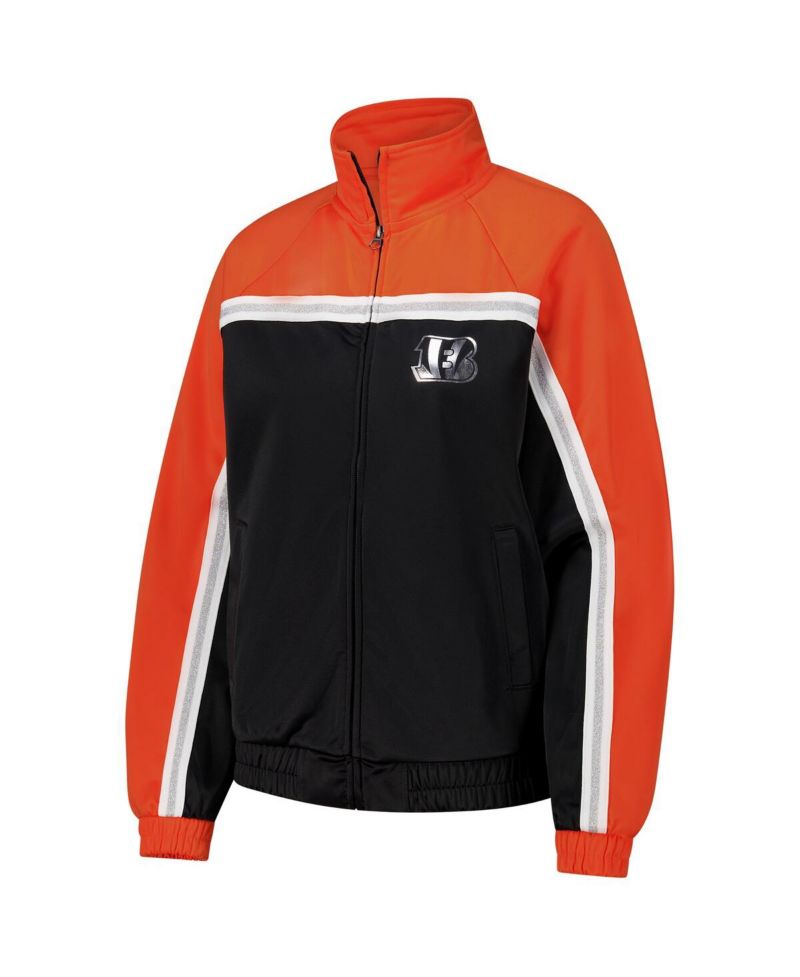 Women's Black Cincinnati Bengals Post Game Full-Zip Track Jacket