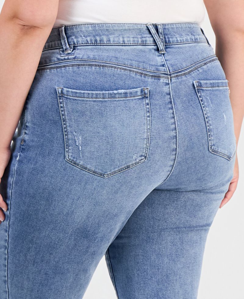 Trendy Plus Size AbSolution High-Rise Slim Straight-Leg Jeans