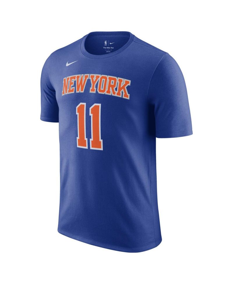 Men's Jalen Brunson Blue New York Knicks Icon Edition Name & Number T-Shirt
