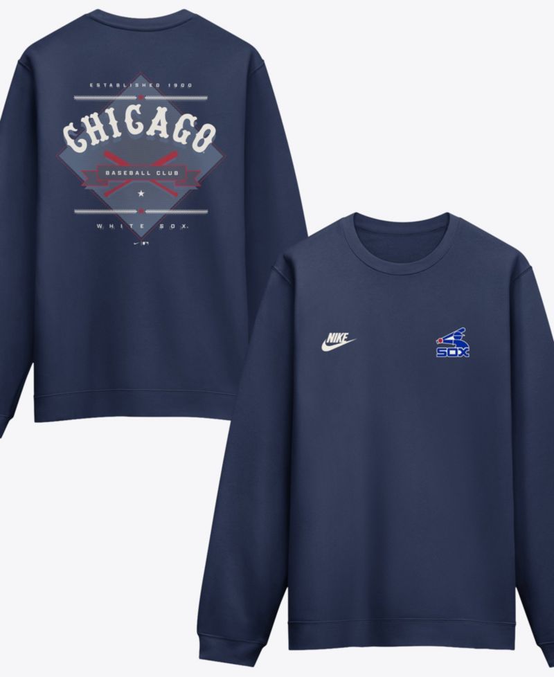 Men's Navy Chicago White Sox Cooperstown Diamond Sweatshirt