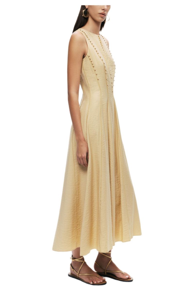 Women's Sleeveless Textured Midi Dress
