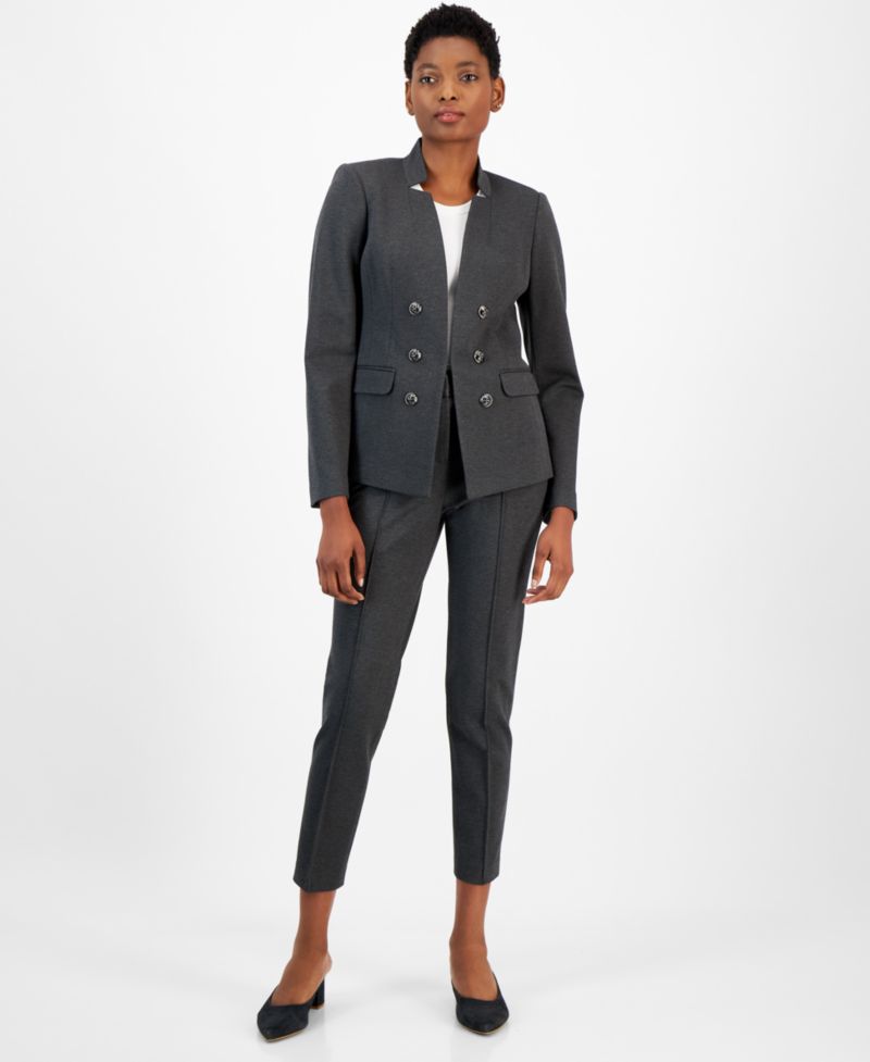 Women's Ponte Seamed-Front Ankle Pants
