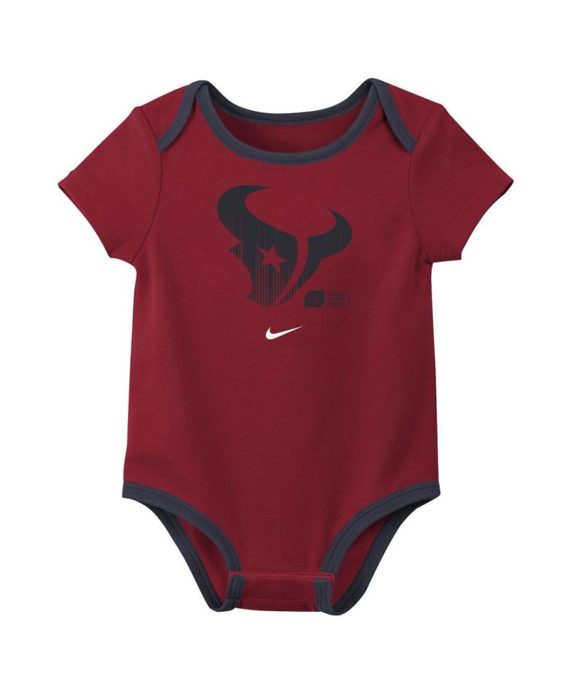 Baby Boys and Girls 3-pack C.J. Stroud Houston Texans Name & Number Bodysuit Set