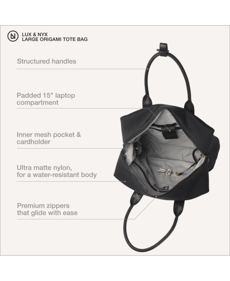 Large Origami Tote 15" Laptop Bag for Women
