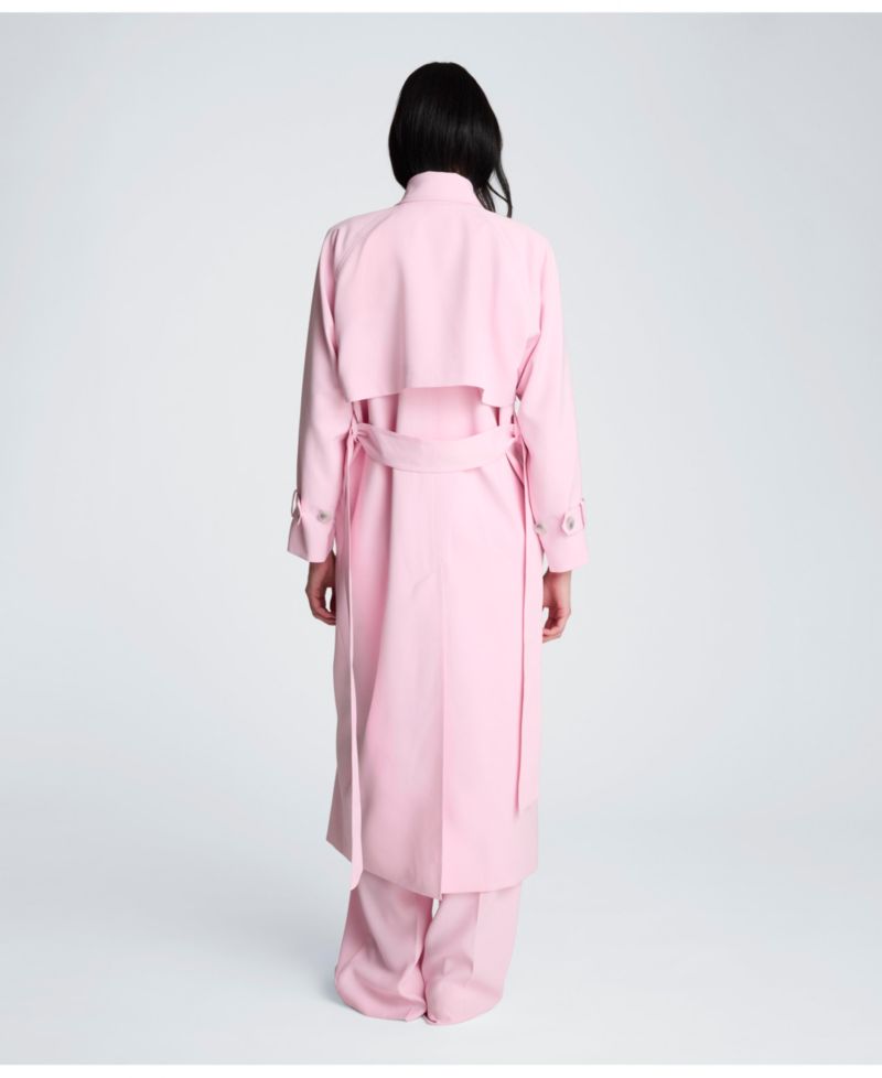 Women's Long-Sleeve Notch Collar Trench Coat