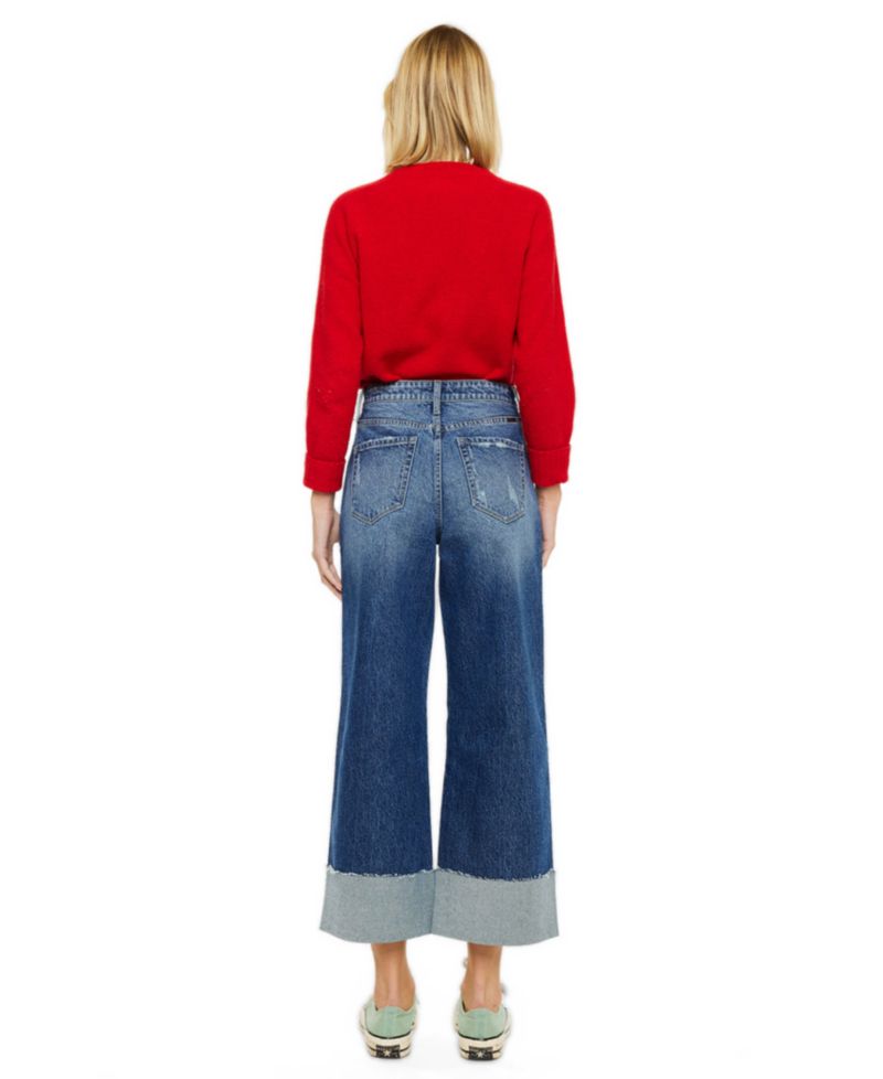 Women's Lynn High-Waisted Cropped Wide-Leg Jeans