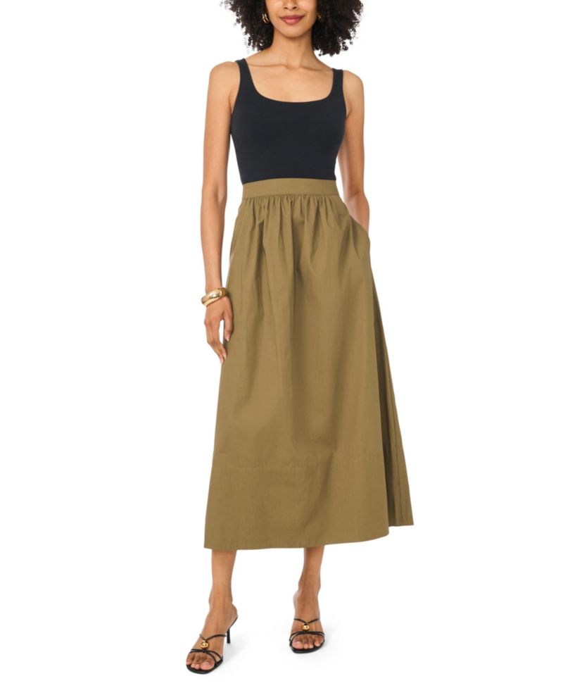 Women's Zipper Long Maxi Skirt