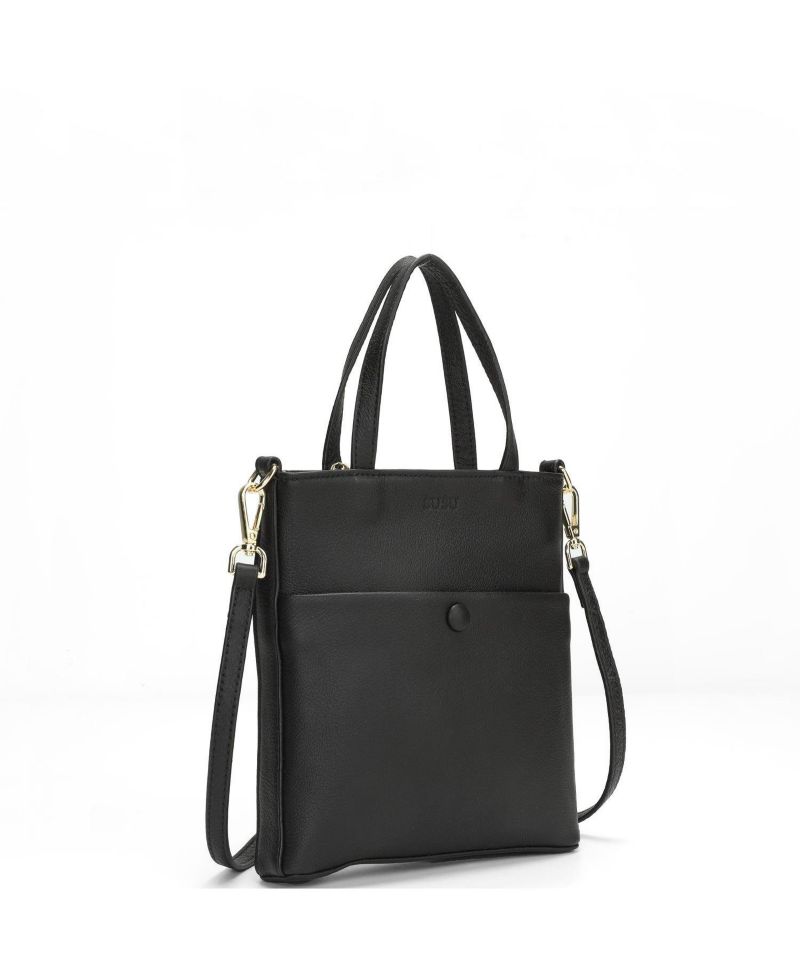 Genuine Leather Small Crossbody Messenger Bag for Women, Mini Top Handle Purse with Adjustable Shoulder Strap and Front Pocket