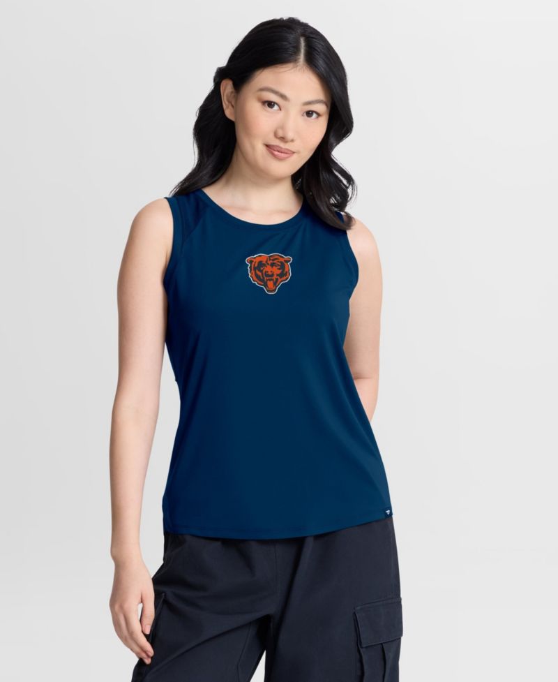 Women's Chicago Bears Scoop Neck Draped Mesh Back Tank Top