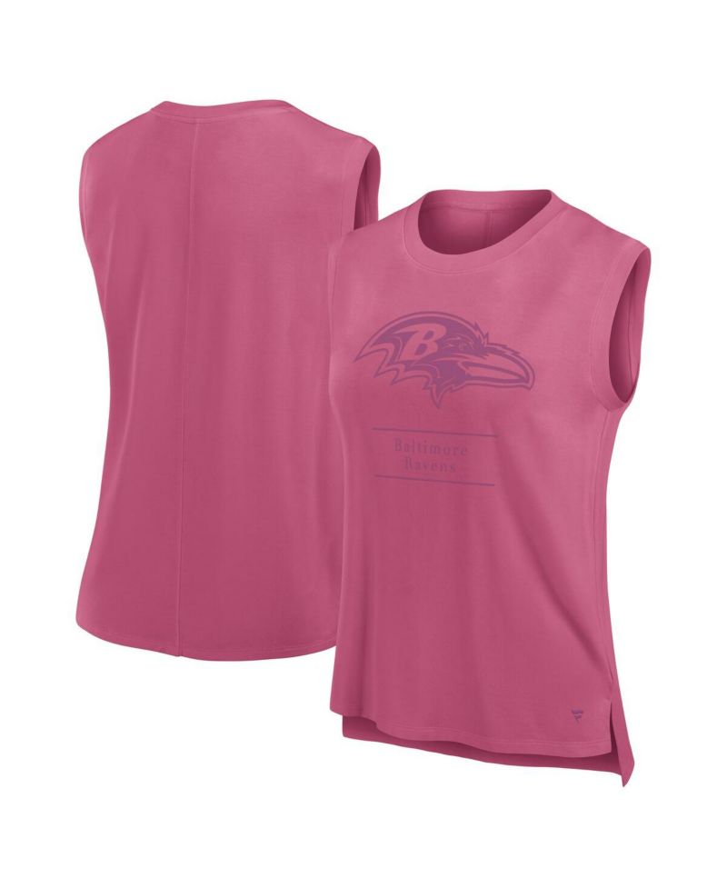 Women's Pink Baltimore Ravens Studio Embrace Tank Top