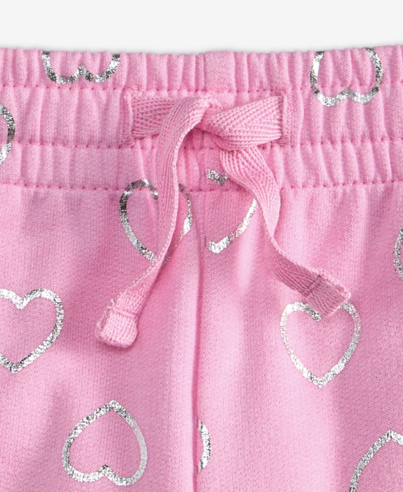 Girls' 12M-5T Metallic-Heart Sweatpants