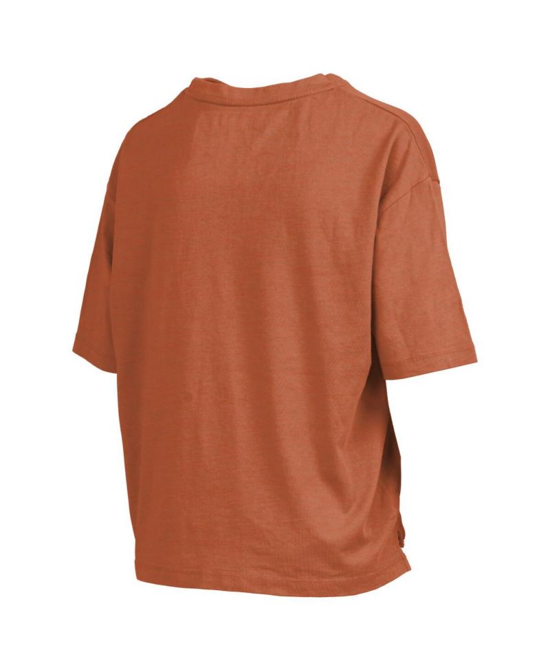 Women's Texas Orange Texas Longhorns Motley Crew Bishop Waist Length Oversized T-Shirt