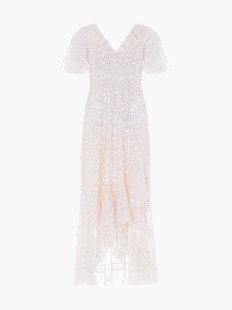 Women's Anais Sequin Frill Ankle Gown