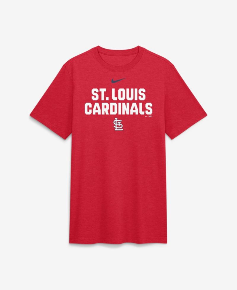 Men's Heather Red St. Louis Cardinals Stacked Tri-Blend T-Shirt