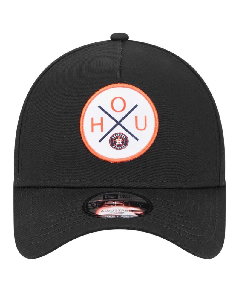 Men's Black Houston Astros 9FORTY A-Frame Adjustable Hat