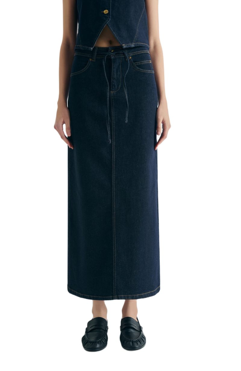 Women's Denim Midi Skirt