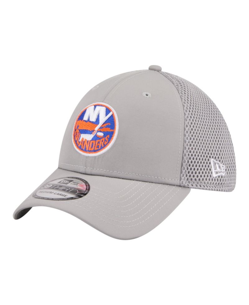 Men's Gray New York Islanders Logo 39THIRTY Flex Hat