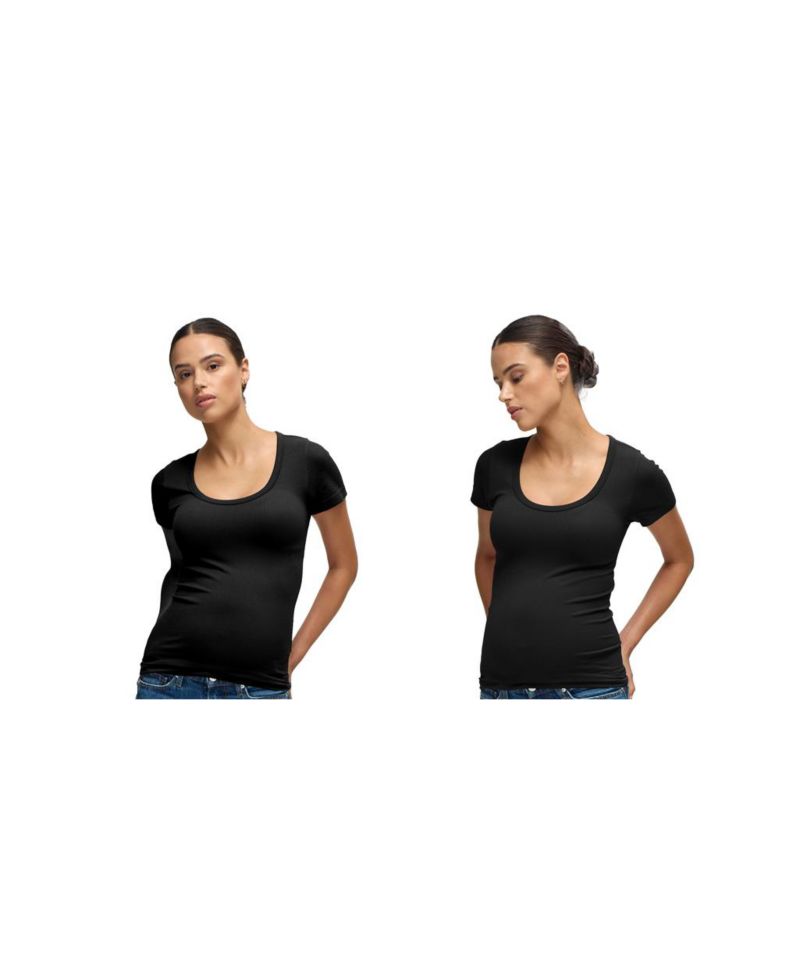 Maternity Ingrid + Isabel Seamless Rib Short Sleeve Crew Tee