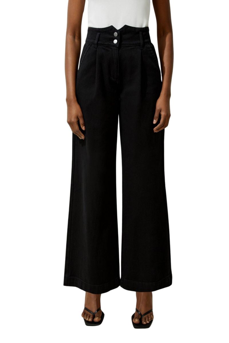 Women's Denim Wide Leg High Waisted Jeans
