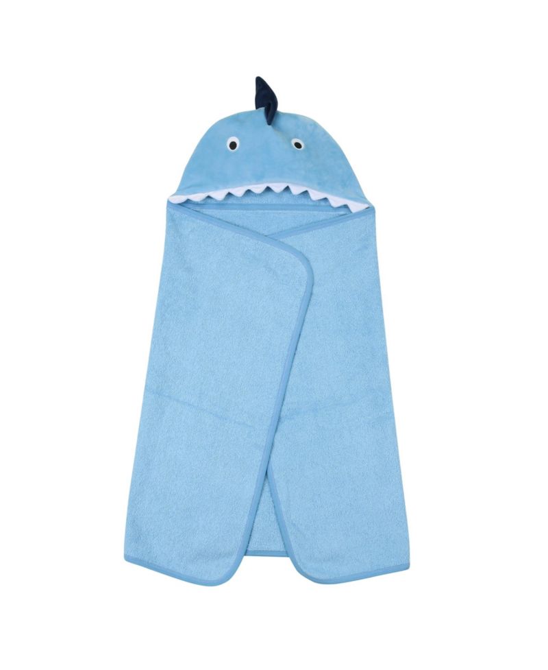 Baby Lambs and Ivy Baby/Infant Luxury Cotton Terry Shark Hooded Bath Towel
