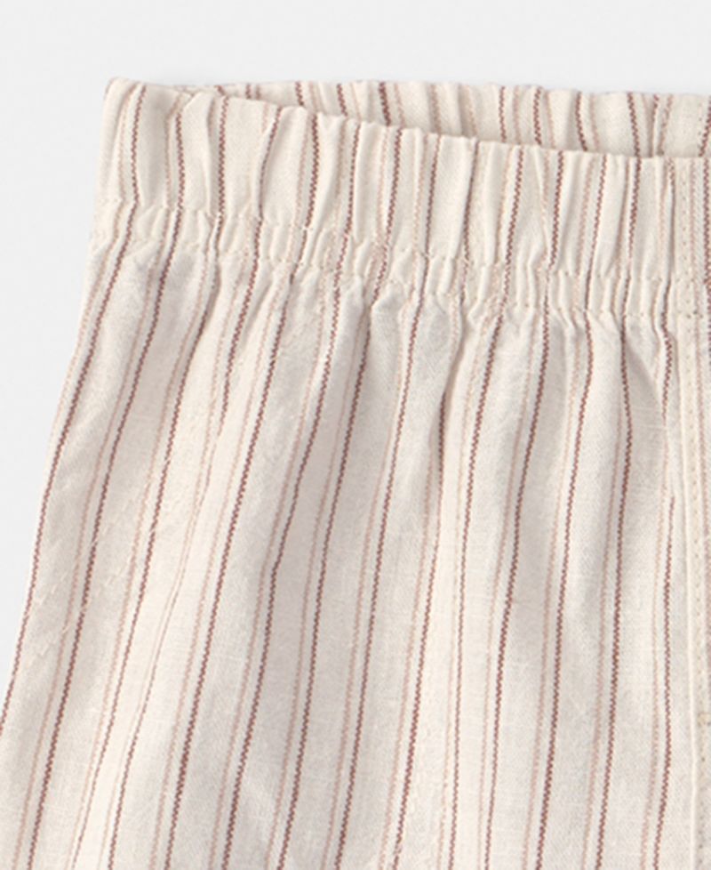 Baby Boys' Collared Stripe Shirt and Shorts, 2-Piece Set