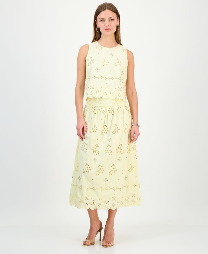Petite Embellished Midi Skirt