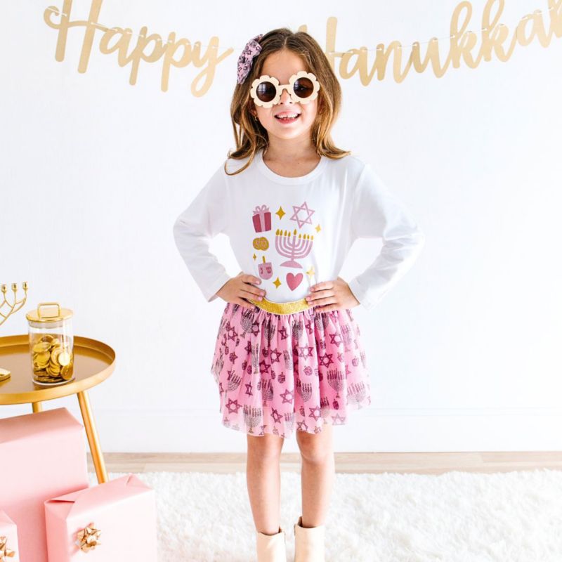 Girls 2Y - 10Y Hanukkah Blush Tutu Skirt