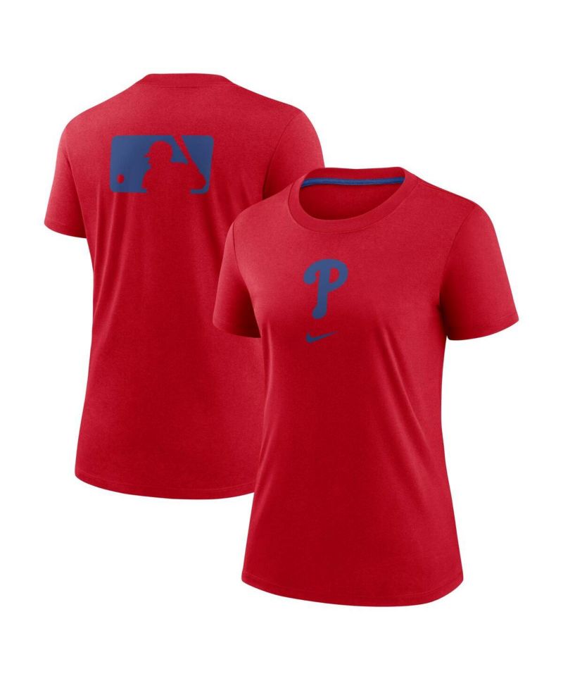 Women's Red Philadelphia Phillies Authentic Collection Early Work Tri-Blend T-Shirt