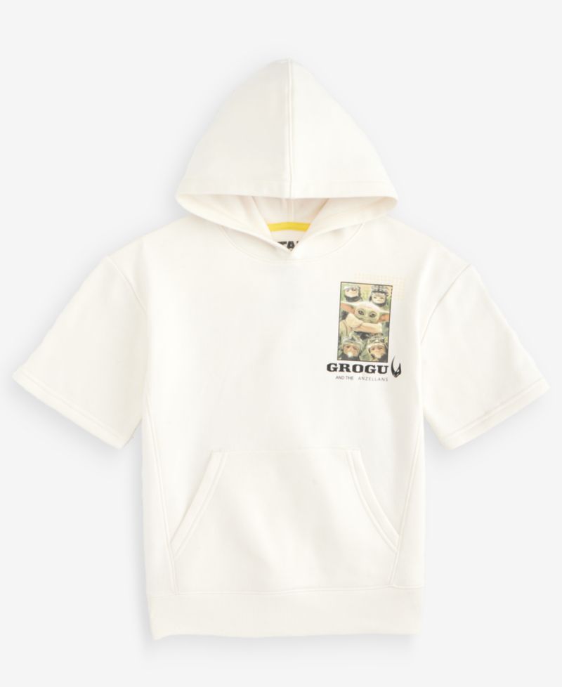 Boys' XS-XL Grogu and The Anzellans Hooded T-Shirt