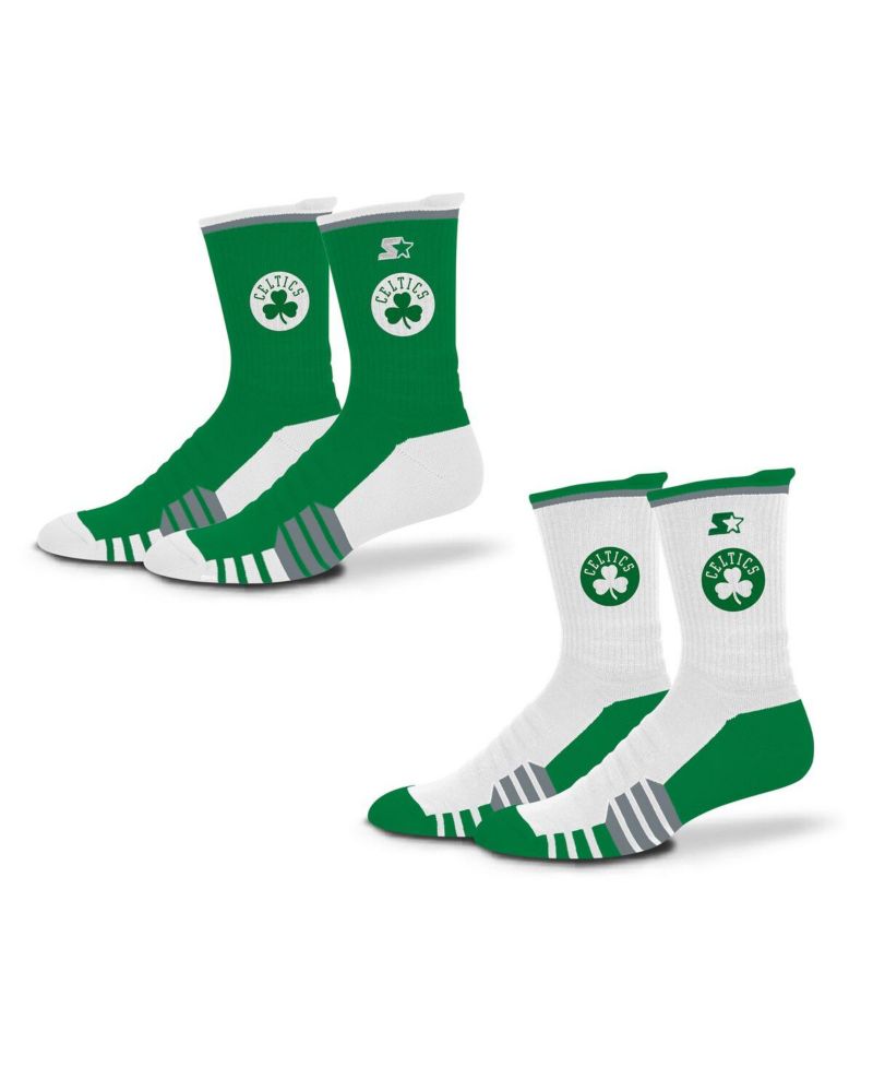 Men's and Women's 2 Pack Kelly Green/White Boston Celtics Breakaway Crew Sock