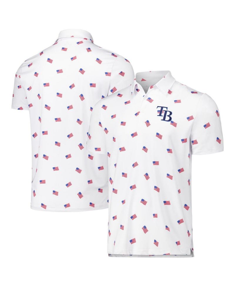 Men's White Tampa Bay Rays Americana Polo