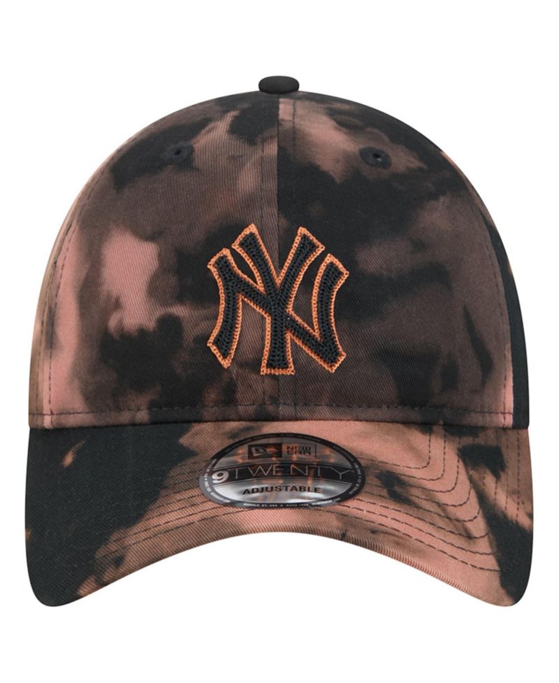 Men's Black New York Yankees Bleach Wash 9TWENTY Adjustable Hat