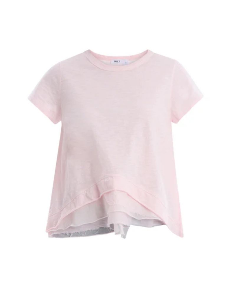 Women's Boxy Short Sleeve Mixed Hem Tee