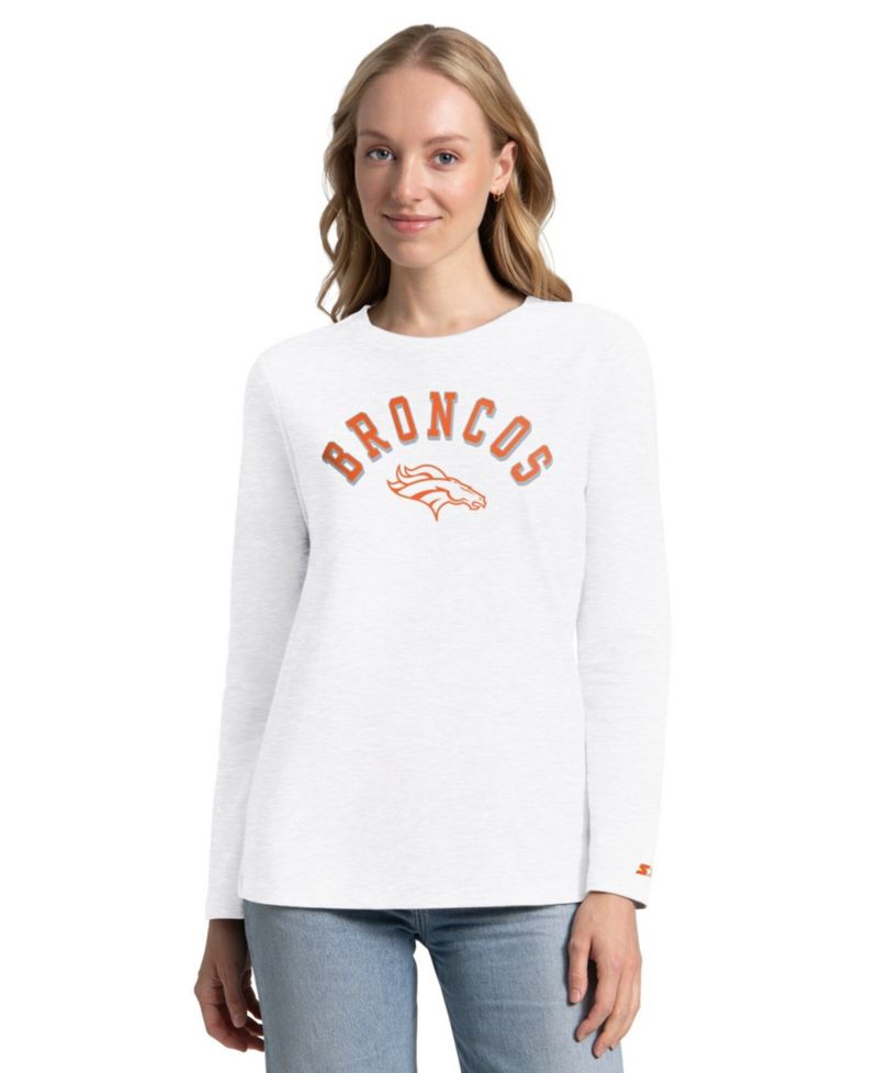 Women's Orange/Ash Denver Broncos Short Sleeve & Long Sleeve T-Shirt Combo Pack