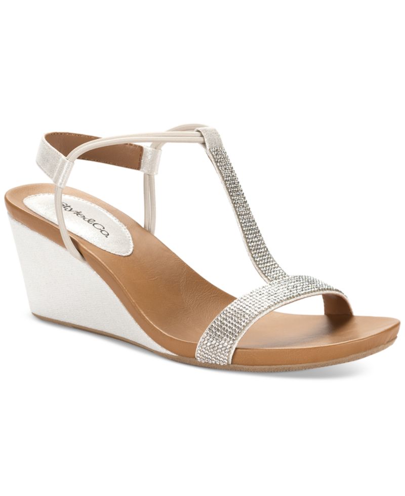 Women's Mulan Embellished Wedge Sandals, Created Macy's