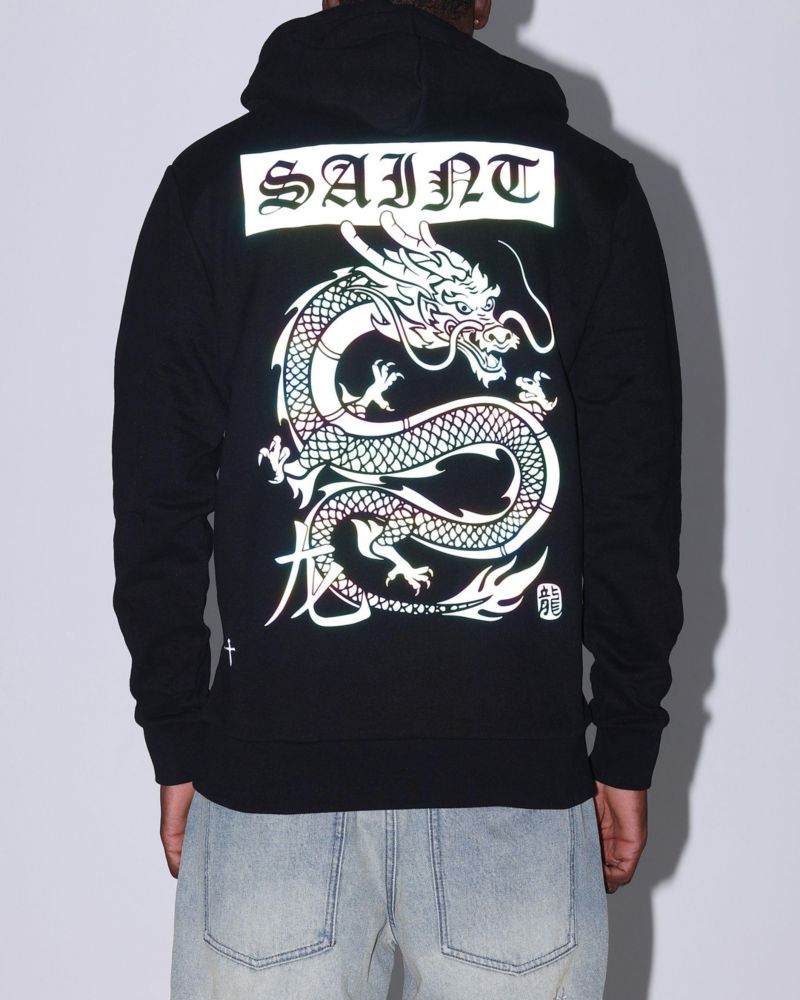 Men's New Age Yot Dragon Hoodie, 2XL, Black