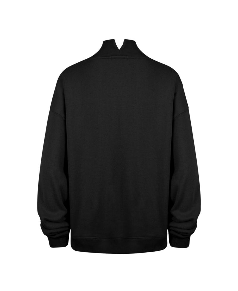 Women's '47 Black Ohio State Buckeyes Mock Neck Sweatshirt