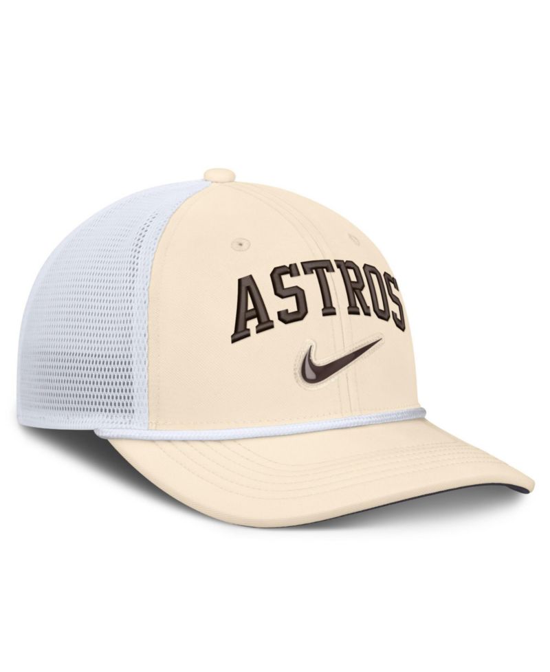 Men's Natural/White Houston Astros Rise Dri-FIT Trucker Adjustable Hat&iquest;