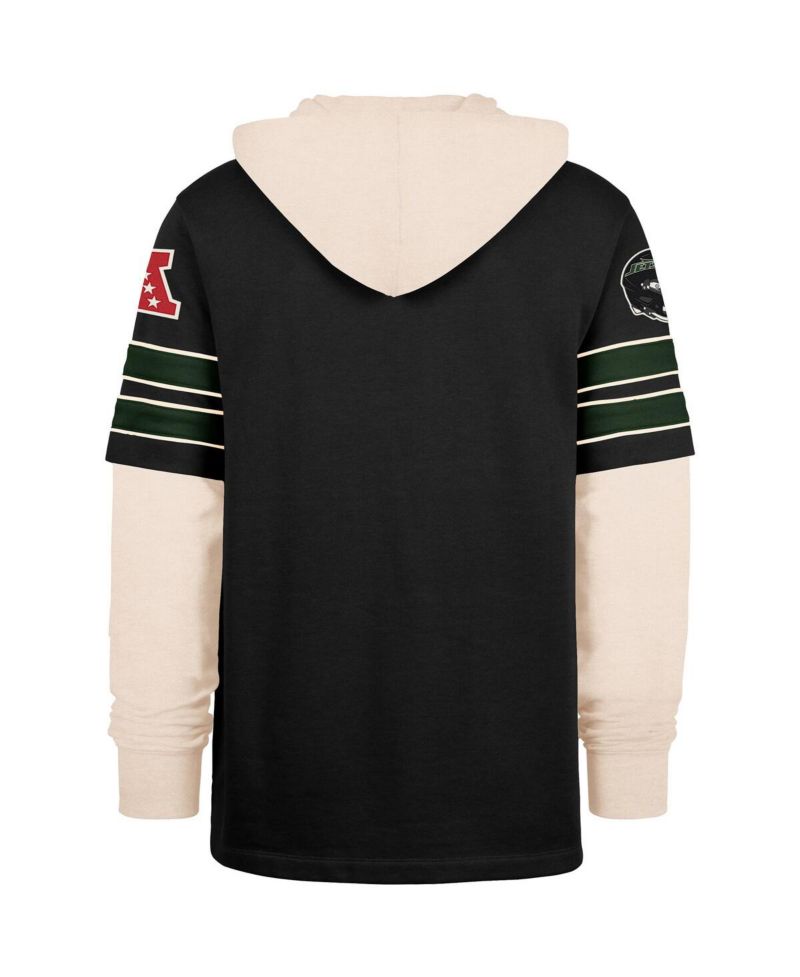 Men's Black New York Jets Split Zone Cornerback Duo Hoodie